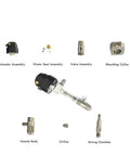 Amazon waterjet pump spare parts kit with actuator assembly, valve, nozzle body, mounting collar, mixing chamber, orifice.
