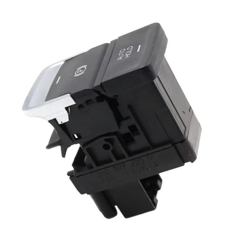 Electric Parking Brake Switch Electronic Handbrake Actuator Control Button Direct Aftermarket Replace Fits 2014 Through 2016 Models Plug and Play Swap Kit, angled view showing detailed design.