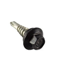 Black Finish Lap Stitch Roofing Screws No 14 By Seven Eighths Inch Self-Tapping Fasteners With EPDM Washer Color-Matched
