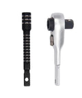 Black Flat End Bit Extender and 2 in 1 Mini Ratchet Wrench for Leatherman Multi Tool Accessories, 2 Pack, Durable EDC Must-Have