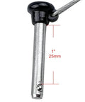 Boat Bimini Top Pins 3/16 Inch Stainless Steel Quick Release Pull Pins With Nylon Head And Lanyard For Ball Socket Deck Hinges