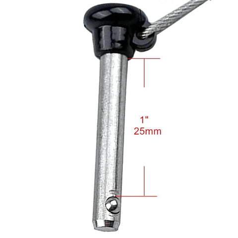 Boat Bimini Top Pins 3/16 Inch Stainless Steel Quick Release Pull Pins With Nylon Head And Lanyard For Ball Socket Deck Hinges