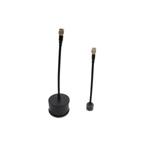 High Gain 5.8GHz Lollipop Drone Antenna with dope omnidirectional coverage, shown with rugged housing and flexible stems.