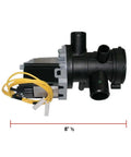 Top Shelf GE Washer Drain Pump Assembly Repair Kit Wh23X10011 Ckd10011X showing a black pump with yellow wires, 8.5 inches long.