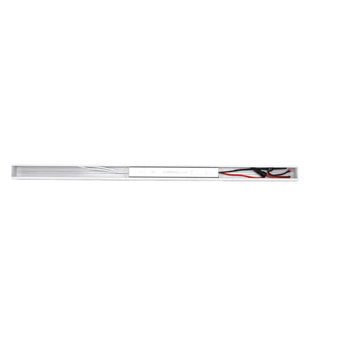 Hyuduo LED Wall Sconce 36W, 3000K Warm White Long Bar for Indoor, side view of durable aluminum body with wiring.