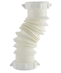 Flexible Extension Plumbing Coupling For 1.5 Or 1.25 Inch Inlets With Reducer Washer White Polypropylene Double Slip Joint Easy Install