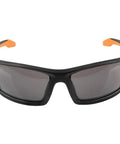 Pro Grade Safety Glasses Kit With Full Frame Lenses And Breakaway Lanyard Eight Piece Set For Extra Coverage And Superior Impact Protection ANSI Z87.1 Plus CSA Z94.3 Certified Eye Gear For Work Sites Gray Lenses, front view of gray full frame lenses.
