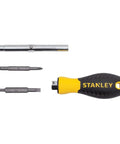 6 Way Screwdriver Set With Space Saving Design And Chrome Plated Bar For Corrosion Resistance Ergonomic Handle For Comfort And Reduced Strain All In One Tool For Home Garage And DIY Projects