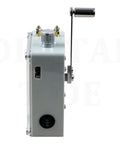 Side view of Hand Crank Generator 6V 20F Super Capacitor Portable Manual Emergency Power Supply With COB LED Light And USB Output