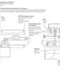 Diagram of Heavy Duty Swinging Door Latch For Interior And Exterior Use With WeatherGuard Protection In Black Auto Latch