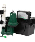 Heavy Duty Battery Backup Sump Pump Controller Adds Six Hours Continuous Drainage For Submersible Or Pedestal Pumps with battery compartment.