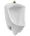 Pintbrook Top Spud Urinal High Efficiency Flush 0.125 to 0.5 GPF White with 3/4 Inch Inlet, side view.