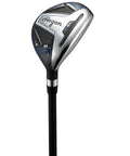 FW 817 Mens Right Hand Golf Club Set hybrid with 460cc Forged Titanium Driver and Stainless Steel 3 Wood; close-up of club head.