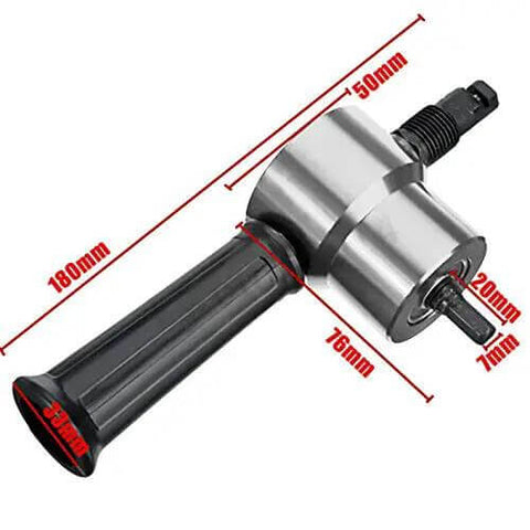 Double Head Metal Sheet Nibbler Cutter And Hole Saw Drill Attachment Workhorse For Quick Clean Cuts With Durable Tool Holder