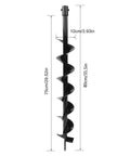 Pro Grade Garden Auger Drill Bit For Quick Post Holes And Tree Planting Manganese Steel Single Blade 80 Cm Length 10 Cm Diameter