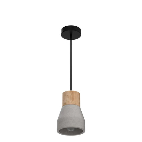 Cool Concrete Pendant Light For Dining Room And Kitchen Bar Nordic Industrial Hanging Light Fixture with wood accent
