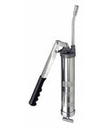 Zinc Plated Heavy Duty Lever Grease Gun With Rugged Construction, 3 Way Loading, 14 Ounce Cartridge Bulk Or Suction, Short Stroke For Tight Spaces, Industrial Grade Lubrication Tool Built For Real World Day To Day Use, chrome lever grease gun
