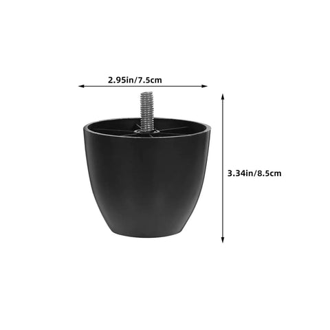 Top Shelf Rubber Feet For Furniture And Cutting Boards Eight Piece Round Pack Non Marking Anti Skid Glides 2.95in round rubber pad with threaded base.