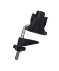 Rock Solid Desk Lamp Mount with Swing Arm Clamp Holder Fits Anything Under 12 Mm Tube for DIY Table Lamps and LED Fixtures, black plastic clip.
