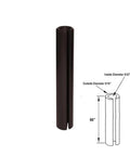Heavy Duty Plastic Shower Door Hinge Sleeve Replacement Part, 66 Inches Long With 5/16 Outer And 5/32 Inner Diameter, showing dimensions and smooth fit.