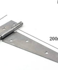 Two Pack 8 Inch Black T Strap Door Hinges For Wardrobes And Gates Beefy Heavy Duty Japanned Iron With Rust Resistant