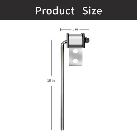 4 Pack Universal Stainless Steel Exhaust Hanger Rods Weld On Heavy Duty Brackets For Exhaust Systems, 10 Inch Rod with bushing