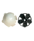Badass Sturdy Horizontal Axis Wind Turbine Hub And Cover Plate With Screws And Nuts Kit for 3 5 6 Blade, showing plastic cover and hub.