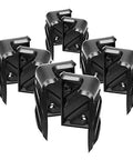Stackable Chevron Corner Durable HDPE Plastic Case Set 8 with Four Mounting Holes, 13 Inch Diameter and 1/2 Inch Internal Radius
