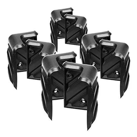 Stackable Chevron Corner Durable HDPE Plastic Case Set 8 with Four Mounting Holes, 13 Inch Diameter and 1/2 Inch Internal Radius