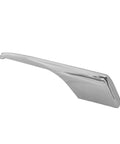 Premium Chrome Fog Light Molding Trim Strip For Tesla Model X Lower Bumper Accent Driver Side angle view with sleek finish.