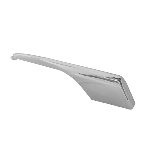 Premium Chrome Fog Light Molding Trim Strip For Tesla Model X Lower Bumper Accent Driver Side angle view with sleek finish.