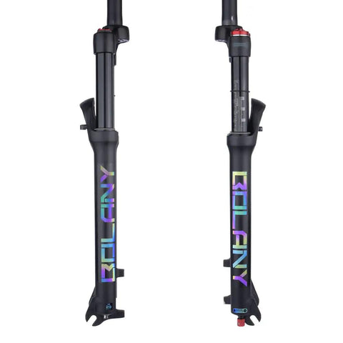 Air Front Mountain Bike Fork With 100mm Travel Rebound Adjustment Manual And Remote Lockout 26 27.5 And 29 Inches Straight Steerer