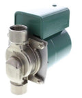 1/40 HP 115V Stainless Steel Circulator Pump With Self Lubricating Motor for Boilers and Hydronic Systems, side view.
