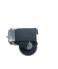 Heavy Duty Robot Vacuum Wheel Repairs Kit With Left And Right Caster Modules side view of durable black caster wheel for robot vacuums.