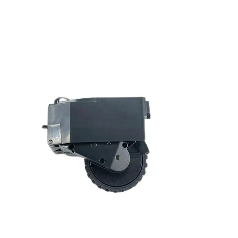Heavy Duty Robot Vacuum Wheel Repairs Kit With Left And Right Caster Modules side view of durable black caster wheel for robot vacuums.