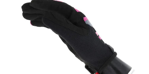 Women's Pink Camouflage Work Gloves With Secure Fit, Flexible Grip, Rugged 0.8mm Synthetic Leather, Small Size