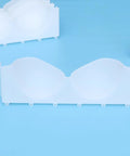 Six Piece Clear Plastic Bra Storage Box With Dividers For Wardrobe Closet Drawer Organization To Keep Lingerie Lineup Hella Neat And Shielded From Deformation A Straight Up Must Have Staple, close-up view of dividers.