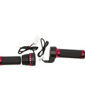 Four Gear Electric Bike Throttle Grip With ABS Rubber Handle for 48V 60V 72V Ebikes, black and red with cables