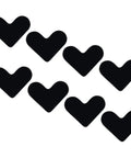 Heart Shaped Rug Tape Set 8 Pcs No Fuss Non Slip Double Sided Stickers For Area Rugs And Carpets Easy Install No Residue Safe On Laminate Floors Lightweight PU Material For Home Safety And Decoration.