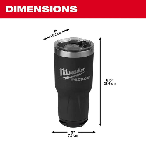 Dimensions of Packout Insulated Tumbler 890 Ml Black With Two Wall Vacuum Insulation That Keeps Beverages Hot Or Cold All Day