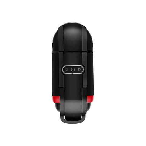 Compact Automatic Espresso Maker With Instant Thermo Block Heating And Stainless Pro Pump for rich hot coffee, top view showing controls.