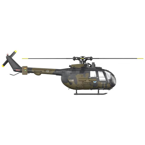 Era C180 BO-105 RC Helicopter With 6-Axis Gyro, 6CH Brushless Motor, Optical Flow Stabilization, Camouflage, side view