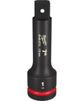 Badass One Inch Drive Seven Inch Extension Bar Constructed From Heavy Duty Forged Impact Steel, showing side view and laser markings.