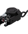 Close-up of bolt-on retractable ratchet strap part from 4 Pack 1 Inch By 10 Foot Bolt On Retractable Ratchet Straps With Coated S Hooks