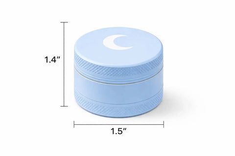 Compact Manual Spice Crusher For Kitchen And Outdoors No Battery Needed Hand Crank Metal Grinder in blue, 1.4 x 1.5 inches.