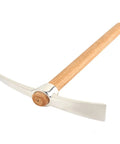 16.5 Inch 2 In 1 Mattock And Pickaxe With Hardwood Handle Stainless Steel Heavy Duty For Digging Hard Soil Prospecting Camping And Outdoor Yard Work For All Purpose Outdoor Garden And Field Work Durable And Rust Resistant