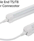 6 Foot LED Tube Extension Cord Set 4 Pack For T5 T8 Lights Three Prong Power Cables Female To Female Connectors