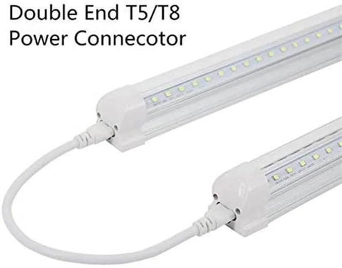 6 Foot LED Tube Extension Cord Set 4 Pack For T5 T8 Lights Three Prong Power Cables Female To Female Connectors
