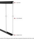 Half Inch Panel Sliding Door Track Set With Brown Plastic Upper And Lower Rails, 36 Inch Length, For Half Inch Thick Panels, USA Made Pack Of One, Ideal For Sliding Cabinets, Bookcases, Showcases, Reptile Tanks, Honeycomb Panels And More illustration showing track installation