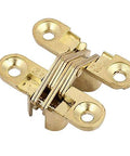 Gold Hidden Cross Hinge Set For Folding Wooden Tables And Cabinets With 180 Degree Invisible Action Rustproof Zinc Alloy